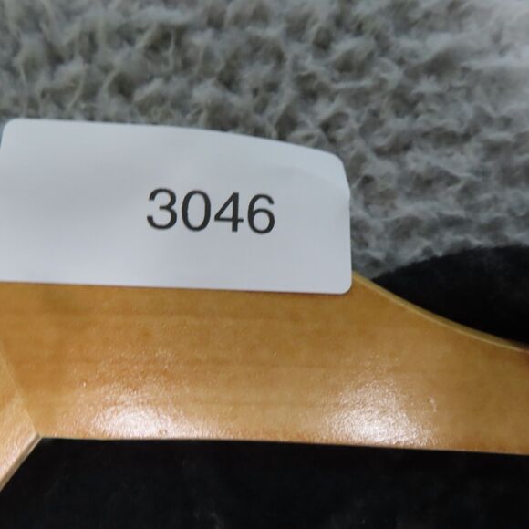 Michael Kors Fringe Belted Wrap Coat Medium Black Light Gray Plaid Wool Blend - Picture 14 of 14